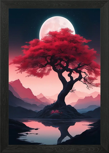 Beautiful painting framed wall - painting,