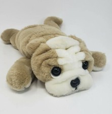 Ty 1995 Beanie Buddies Puppy Dog Plush, Bulldog Pug CHURCHILL Soft Toy,
