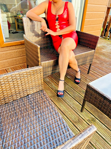 Red pvc bodycon mini dress - mini,