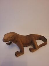 HAND CARVED WOODEN LARGE KOMODO DRAGON 