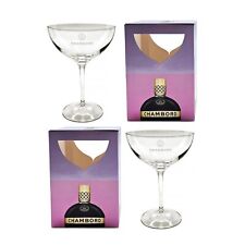 2 x Chambord Royale Champagne Saucer Cocktail Glass Boxed French Martini