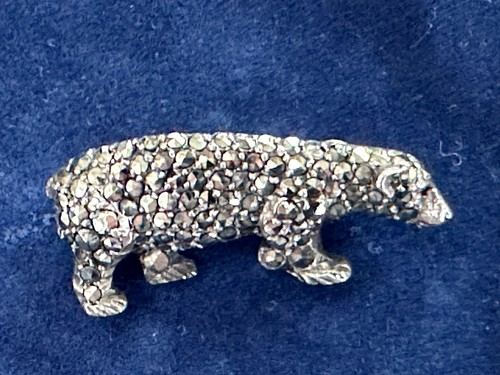 Vintage marcasite polar bear - polar,