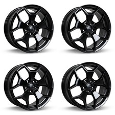 Set of 4 17in Black Alloy