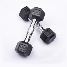 Exersci Rubber Hex Dumbbells