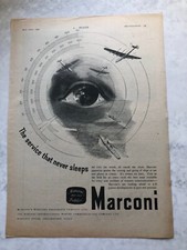 1947 Aircraft Advert MARCONI