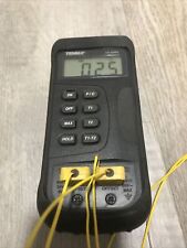 TENMA 72-2065 Dual-Channel Digital Thermometer with 2 Thermocouple Leads & Case.