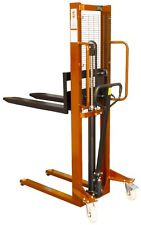 500kg Manual High Lift Hand Hydraulic Pallet Stacker Truck Forklift Move 1600mm