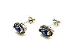 9ct Diamond Tanzanite Earrings