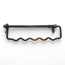 Antique Retractable Sliding Tie Scarf Rack Industrial Closet Hanger Copper Plate