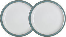 Denby - Azure Blue Small Plates Set of 2 - Dishwasher Microwave Safe Crockery 1