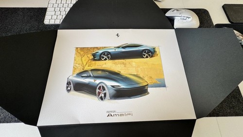 Ferrari amalfi lithograph - ferrari,
