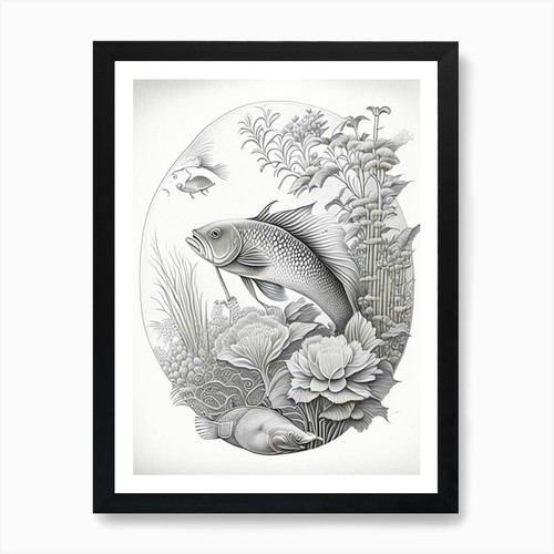Tancho koi fish - tancho, style