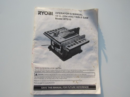 Ryobi bts10 table - ryobi,