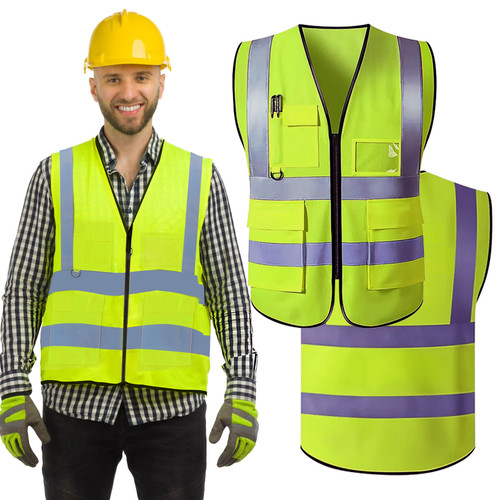 Visibility safety work vest - hi,