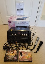 EASY KARAOKE CD + GRAPHICS KARAOKE SYSTEM MACHINE WITH 2 MICROPHONES & 2 CD'S