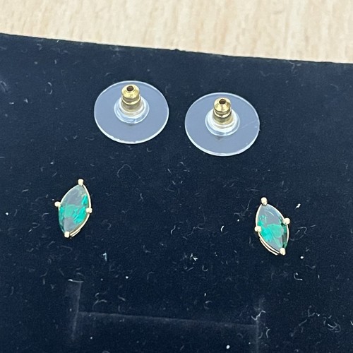 Emerald earrings studs new - earrings,