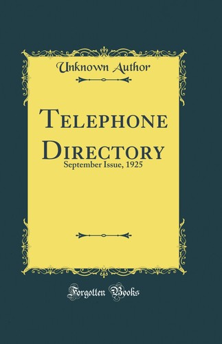 Telephone directory september - telephone,