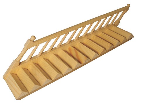 Bare wood narrow - bare, staircase