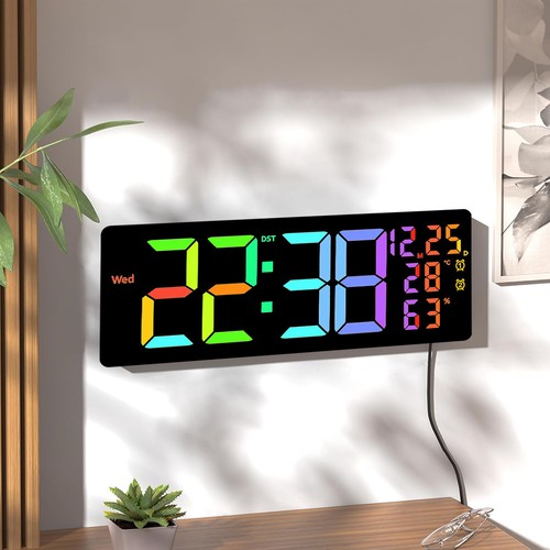 Large digital wall clock with - wall,