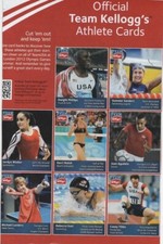 2012 Official Team Kellogg's Athelte Cards  - Olympics