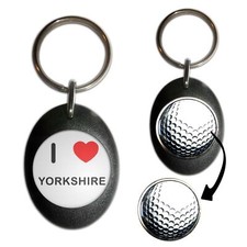 Yorkshire I Love Golf Ball Marker Key Ring (43mm x 33mm)