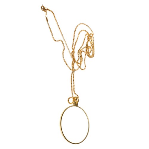 Monocle lens necklace with - necklace, 6x