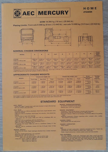 Aec mercury brochure leaflet - aec, /