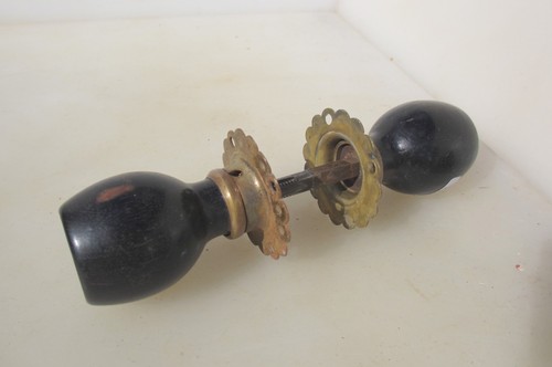 Victorian wooden door knobs - wooden,