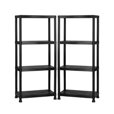 NEW! 2x 4 Tier Black Plastic