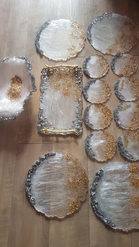 Tray plecemat coasters - tray, set