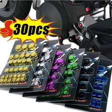 30Pcs Motorcycle Screw Nut
