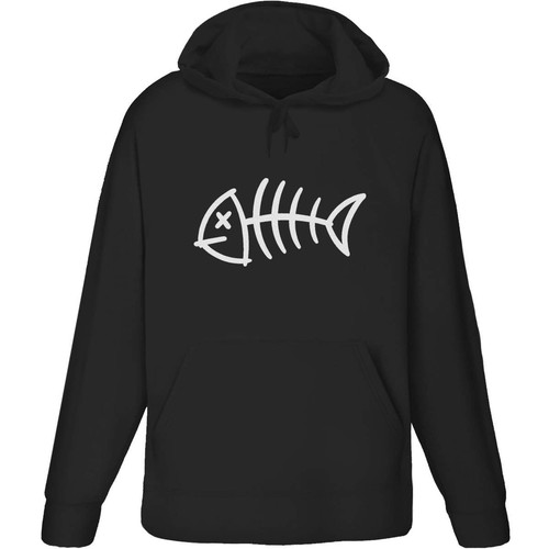 Fish skeleton adult hoodie - 'fish,