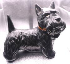 (965)  Large Vintage Ceramic Scottish Terrier Scottie Dog Ornament. Free P&P UK