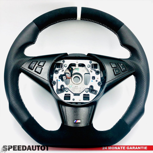 Flattened alcantara steering - flattened,