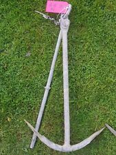 6.5 Kilo Galvanised  Fisherman Folding Boat Hard Ground Anchor Garden Display   