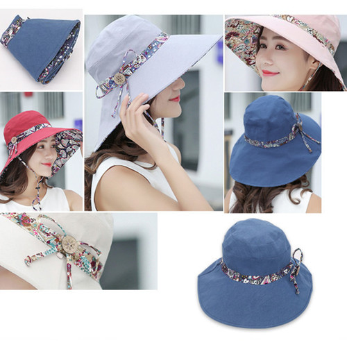 Floral ladies summer hat - summer,