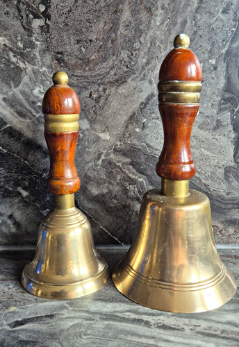 Pair brass hand - of, bells