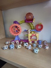 Littlest Pet Shops hamster playground with 18 rodents figurines. Collectibles.