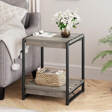 Wood End Table With 2 Tier