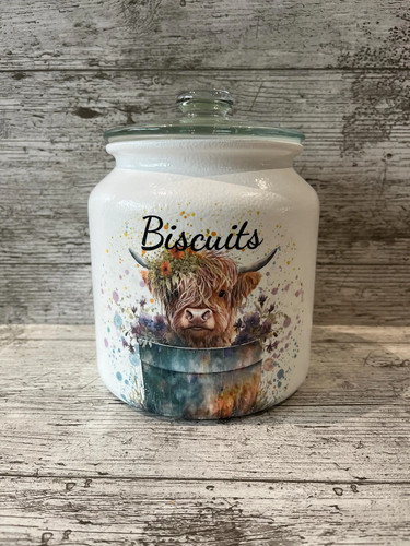 Highland cow biscuit jar - highland,