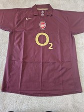 Genuine 2005/06 Arsenal Home Maroon Shirt Xxl Flawless Wow Farewell Highbury 