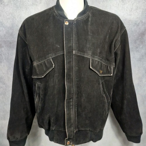 Mens black suede leather - black,