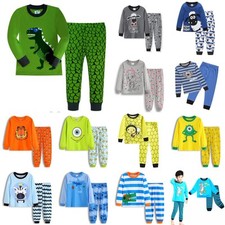 Kids Girls Boys Dinosaur Pyjamas Children PJs 2 Piece Dino Set Lounge Suit