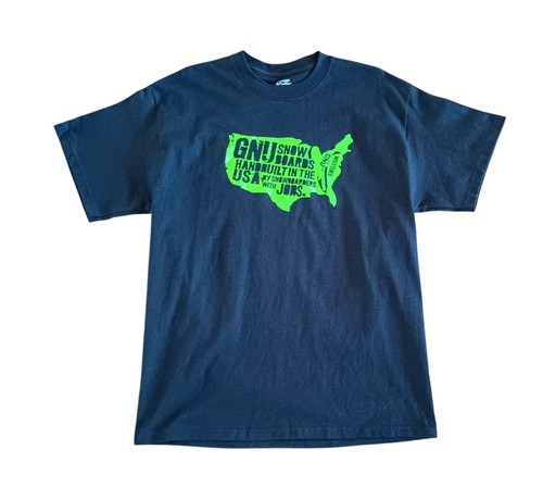 Gnu snowboard maps tshirt mens - gnu,