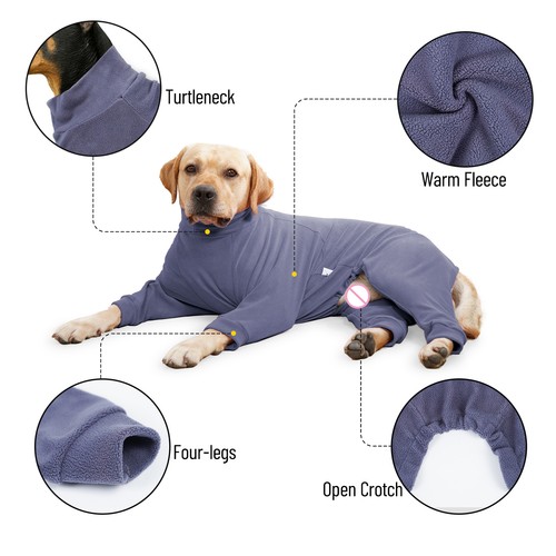 Dog winter coat fleece high - dog,