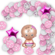 Baby Girl Shower Balloon Arch