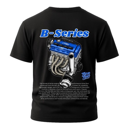 Series engine shirt jdm - b-series,