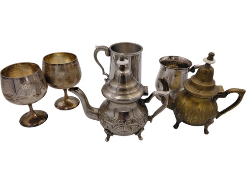 Vintage silver plate teapot - vintage,