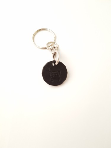 Pound trolley coin keyring - 6,