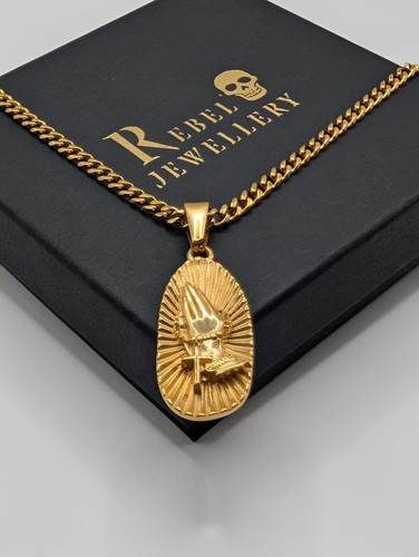 18k gold praying hands faith - 18k,